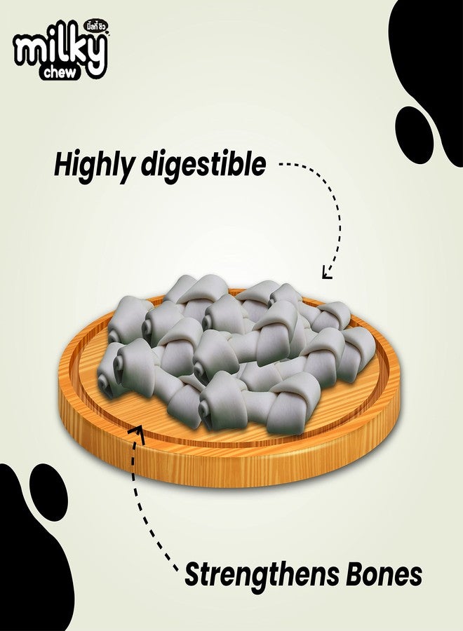 Rena, Dogaholic Milky Chews Knotted Bone Dog Treats (15 Pieces) Pack of 2 - Image 5