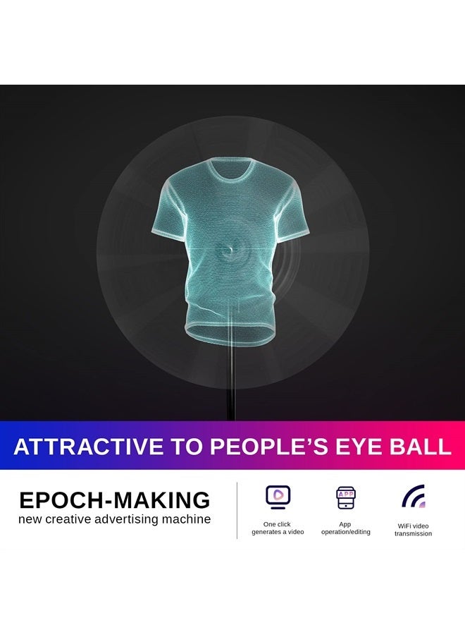 Faryuan 3D Hologram Fan, Faryuan Graphic 3D Photos & Videos, 1600x616 Hi-Resolution & 616 Beads WiFi Hologram Advertising Display with APP & Built-in Bluetooth for Business, Trade Show, Store, Shop (22inch) - Image 2