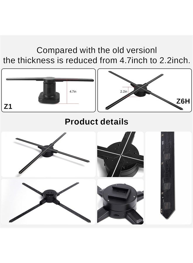 Faryuan 3D Hologram Fan, Faryuan Graphic 3D Photos & Videos, 1600x616 Hi-Resolution & 616 Beads WiFi Hologram Advertising Display with APP & Built-in Bluetooth for Business, Trade Show, Store, Shop (22inch) - Image 3