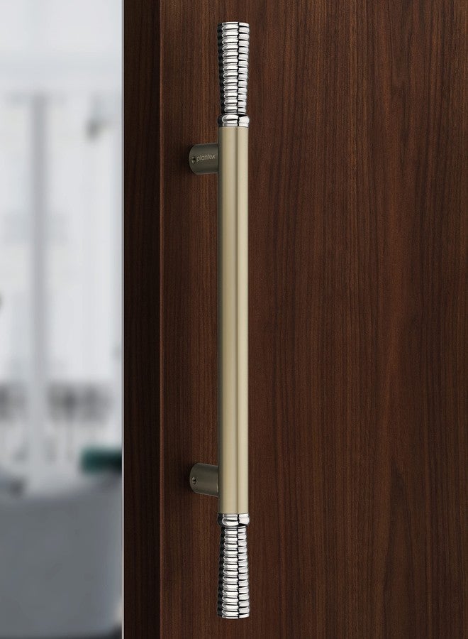 Plantex Door Handle for Main Door/14 Inch Main Door Handle/Pull-Push Handle for Home/Office/Hotel - Pack of 1 Satin White - Chrome Finish (3 Years Warranty) - Image 1