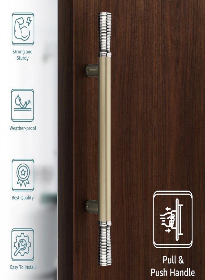 Plantex Door Handle for Main Door/14 Inch Main Door Handle/Pull-Push Handle for Home/Office/Hotel - Pack of 1 Satin White - Chrome Finish (3 Years Warranty) - Image 3