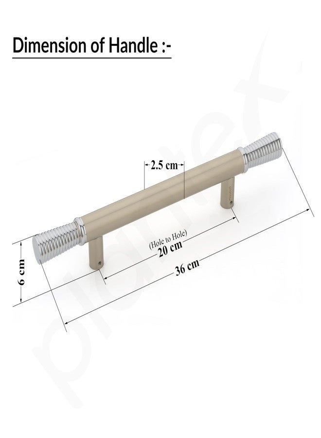 Plantex Door Handle for Main Door/14 Inch Main Door Handle/Pull-Push Handle for Home/Office/Hotel - Pack of 1 Satin White - Chrome Finish (3 Years Warranty) - Image 2