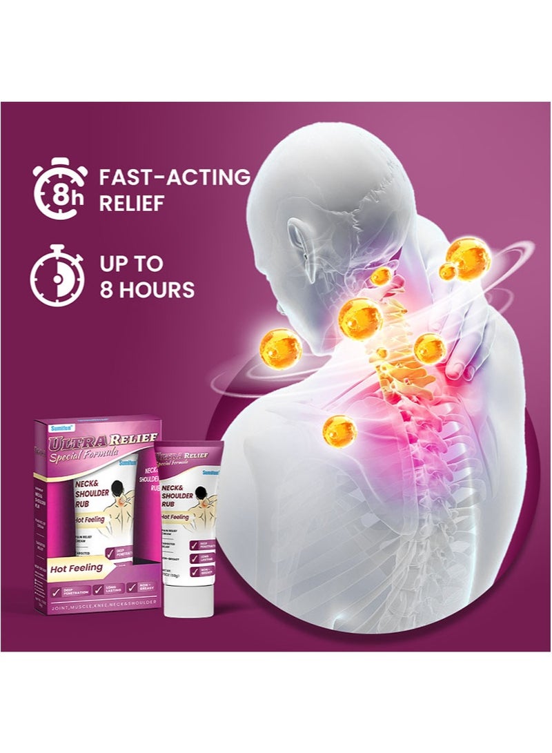 سوميفون مرهم للرقبة والكتف، تركيبة خاصة لتخفيف الألم، شعور بالدفء، مناسب للكتفين والرقبة والخصر والظهر والأطراف والعضلات والمفاصل (50 جرامًا) - Image 3