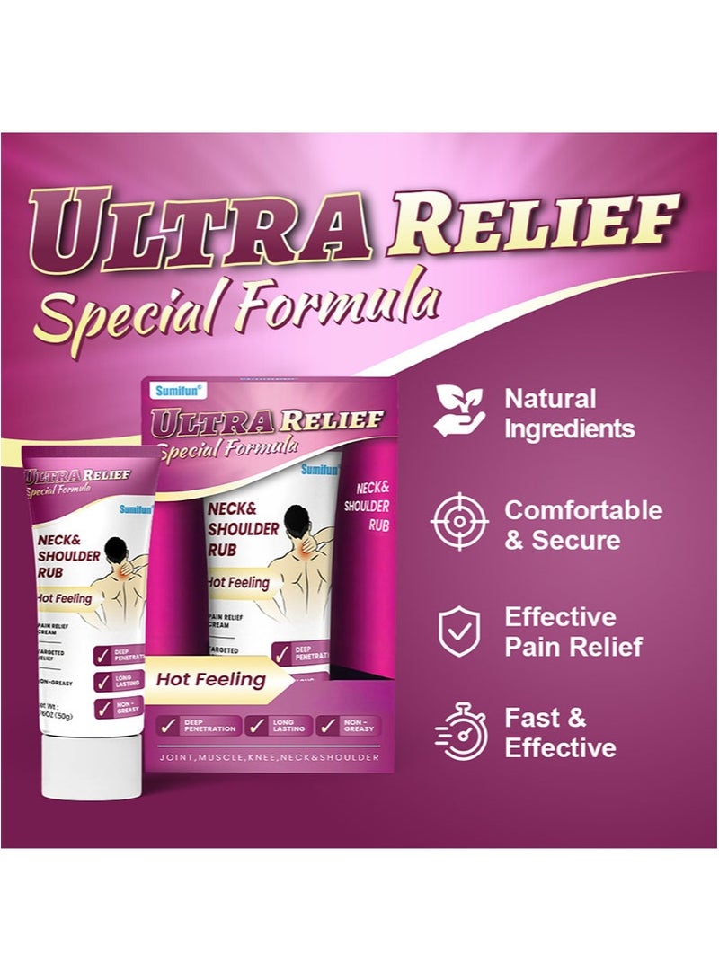 سوميفون مرهم للرقبة والكتف، تركيبة خاصة لتخفيف الألم، شعور بالدفء، مناسب للكتفين والرقبة والخصر والظهر والأطراف والعضلات والمفاصل (50 جرامًا) - Image 5