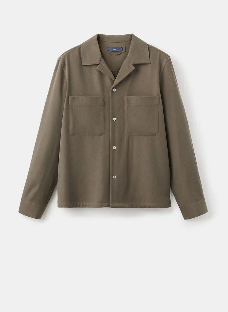 Mango Man Regular-fit overshirt with pocket