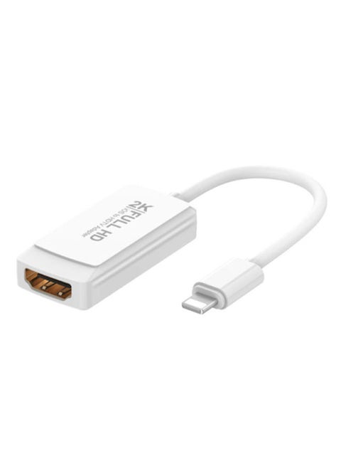8-Pin Lightning To HDMI Adapter White