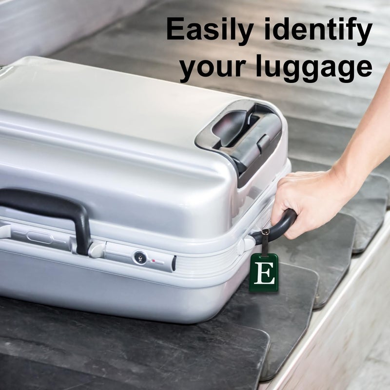 tag8 [Pack 2] Smart Luggage Tag ID with Name Initial B| Bag Tag with Global Loss Recovery Service | Airline Compliant | SITA World Tracer Code Enabled | Smart Alternative to Name Tags | Gift idea (E) - Image 3