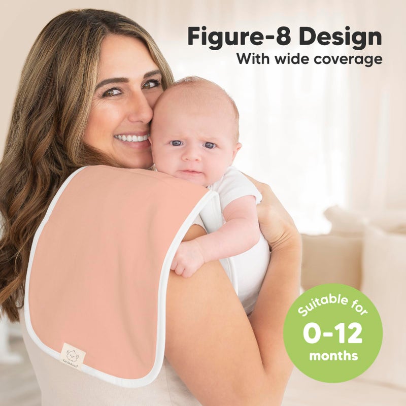 KeaBabies Organic Burp Cloths Baby Boy & Girl - 5-Pack Super Absorbent Cotton Burping Cloths for Babies, Soft & Plush Newborn Spit Up Rags, Infant Towels for Milk Spit Up, Unisex, Large 21" x 10" (Muted Pastel) - Image 3