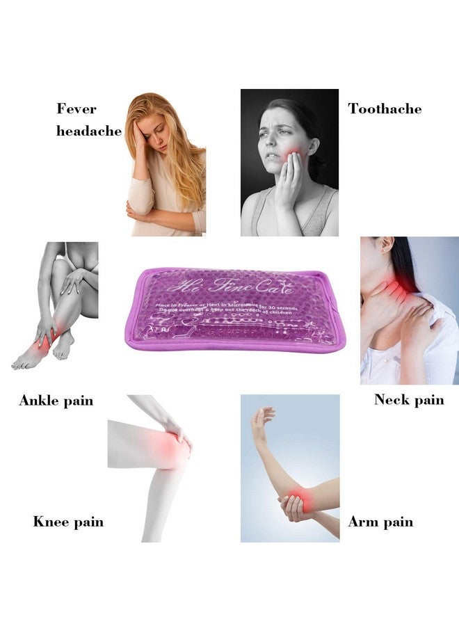 كمادات الثلج من جل الخرز، كمادات باردة وساخنة، كمادات ثلج قابلة لإعادة الاستخدام، لعلاج الإصابات والتورم وتسكين الآلام والركبة والكتف والقدم والكاحل والرقبة والورك والكوع والظهر وألم ضرس العقل/3 قطع/أرجواني