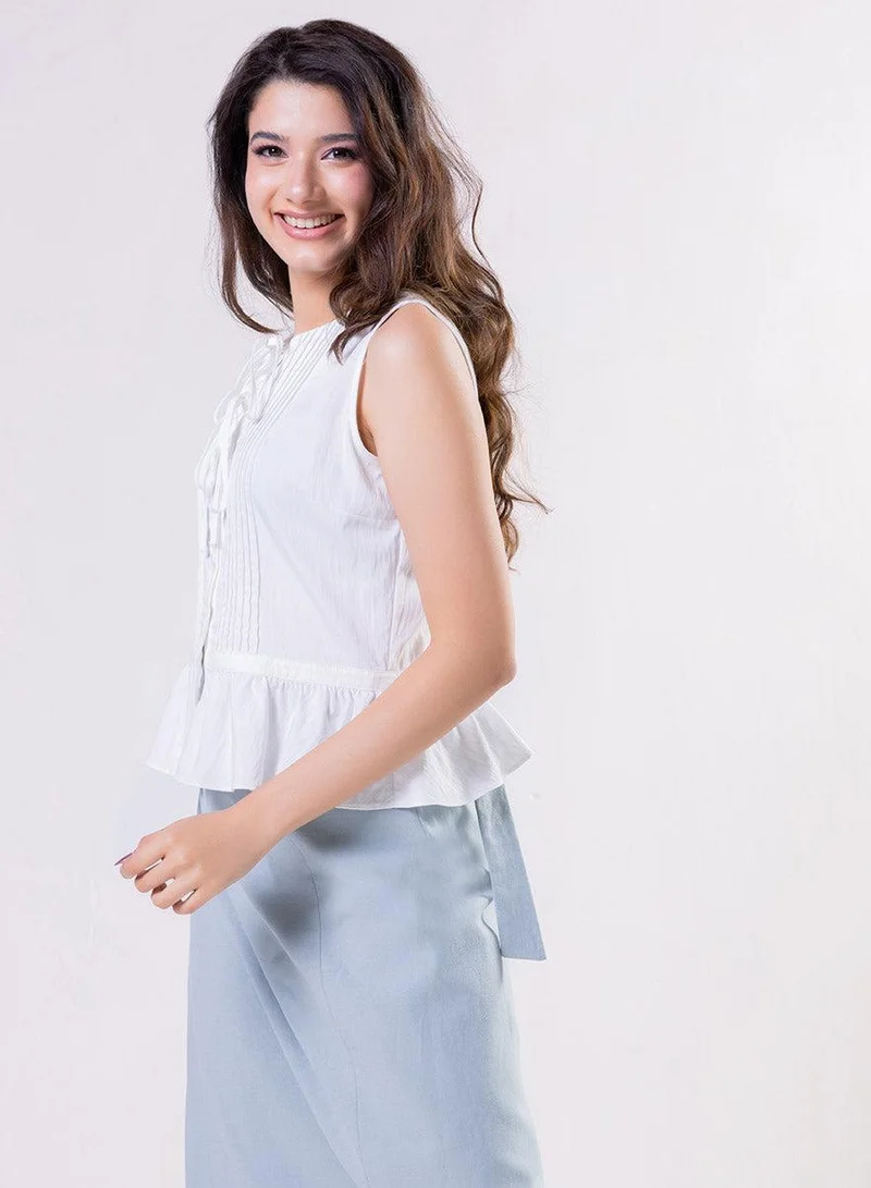 Zigzag  Side Open Cotton Skirt for Women | Best Price UAE