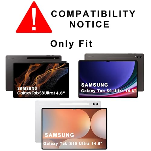 SNOODU for Samsung Galaxy Tab S9 UltraS8 UltraS10 Ultra 146 Keyboard Case 7 Color Backlit Detachable Keyboard with Trackpad Dex Key Smart Touchpad Magnetic Laptoplike Portable Study Key board Cover - Image 3