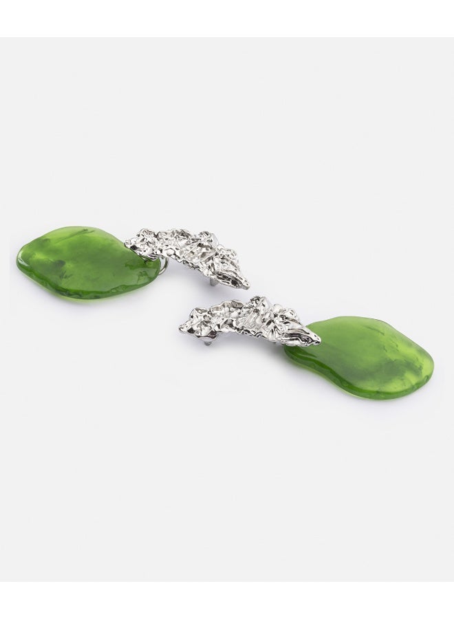 Ipekyol Amorphous Earrings With Contrasting Stones  - Image 2
