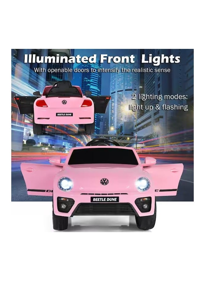 12V Electric Children's Ride-on Car with Remote Control and Music, Multi-Colour (pink) - Image 3