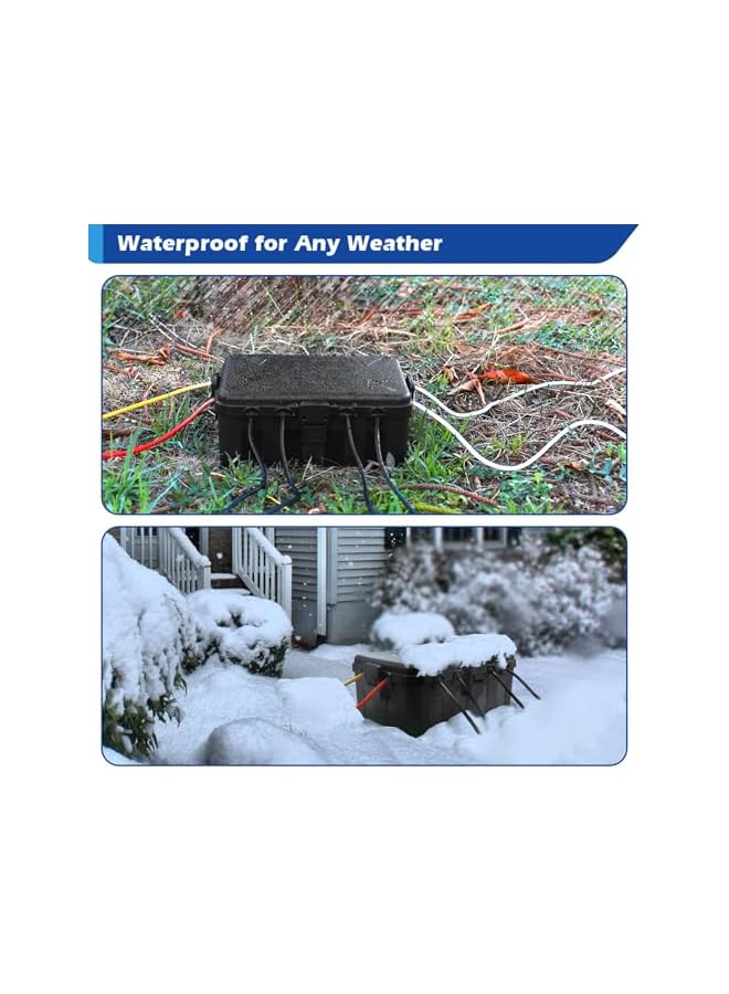 promass Outdoor Electrical Box,IP54 Water-proof Outdoor Outlet Covers Weatherproof Extension Cord Covers Protect Outlet, Plug,Socket,Timer,Power Strip,Surge Holiday Light Large Size Electrical - Image 5