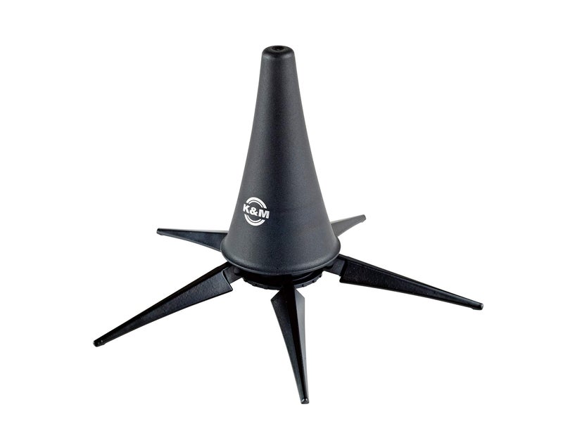 KM حامل كلارينيت محمول K&M König & Meyer 15228.000.55 - قاعدة قابلة للطي خفيفة الوزن 5 أرجل - تناسب كلارينيتات A و B - قاعدة مستقرة وآمنة - درجة احترافية - صنع في ألمانيا - أسود - Image 1