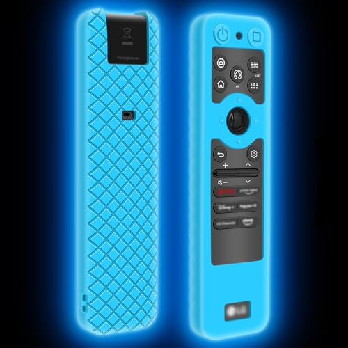 Winceed غطاء سيليكون لجهاز التحكم عن بُعد LG MR25GA [مضاد للانزلاق] غطاء واقي لجهاز التحكم السحري MR25GA المتوافق مع سلسلة أجهزة التحكم عن بُعد 2025 LG OLED Smart TV (أزرق متوهج) - Image 1