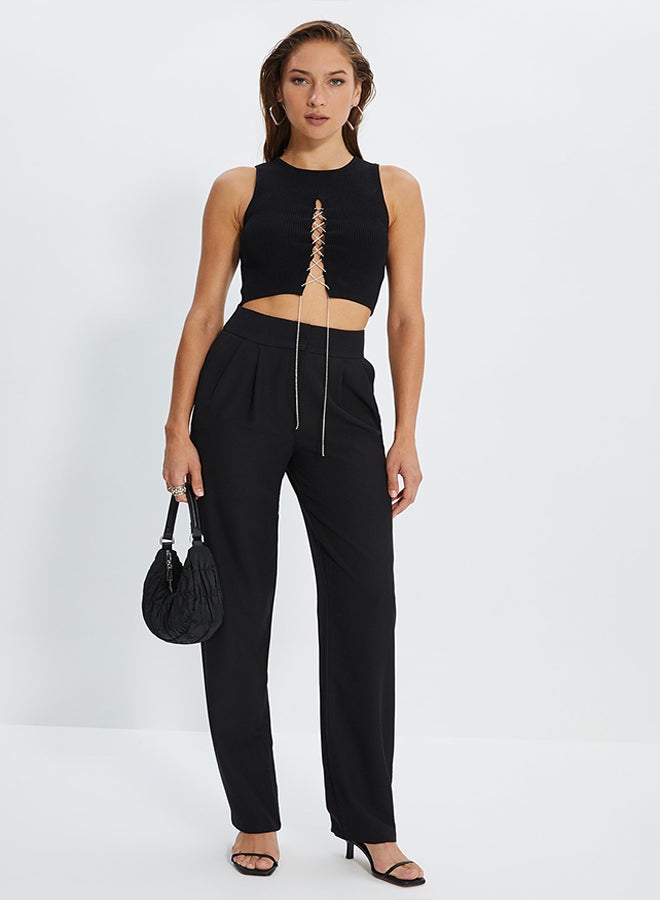 trendyol Pants - Black - Straight - Image 2