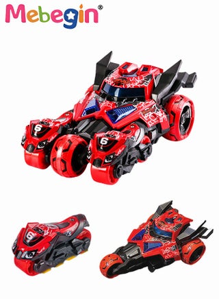 MEBEGIN 3-in-1 Transformer Electric Toy, Ejection Chariot Pull