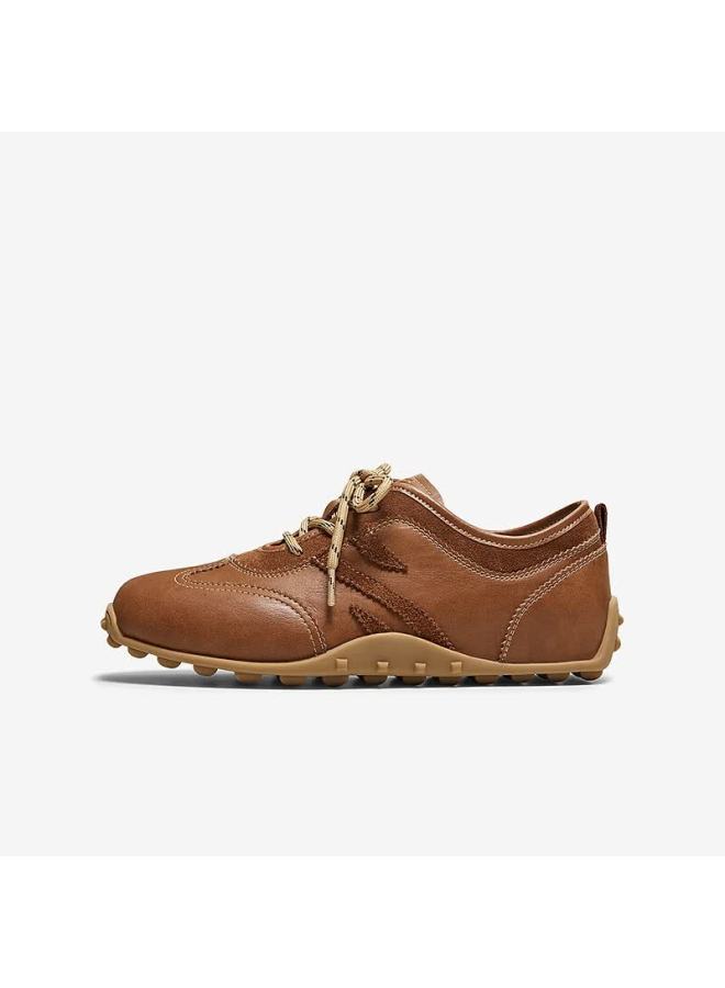 Basto 26 Spring Internal Height Increase Thin Sole Brown Derby Training Shoes Sports Casual Women's Shoes D3590am6 Light Coffee Size 36 - Image 1