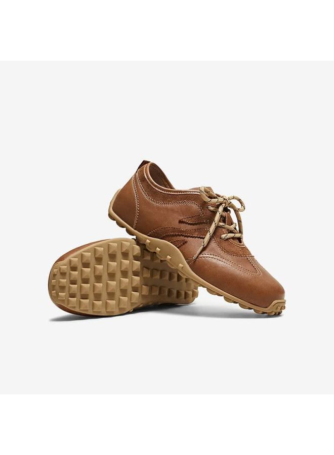 Basto 26 Spring Internal Height Increase Thin Sole Brown Derby Training Shoes Sports Casual Women's Shoes D3590am6 Light Coffee Size 36 - Image 3