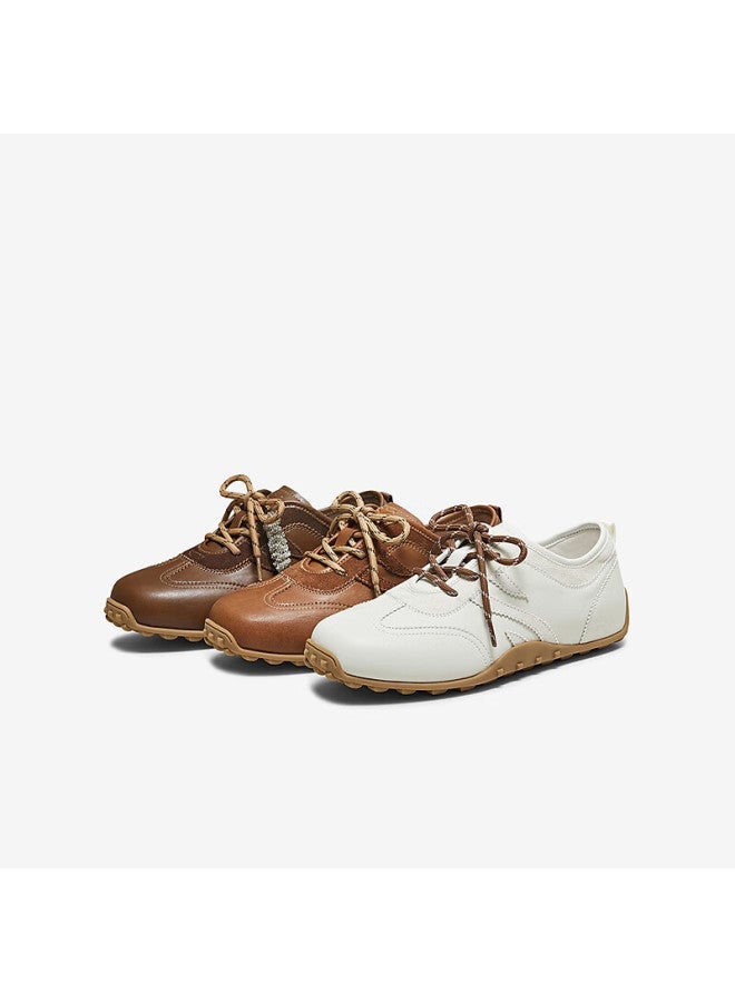 Basto 26 Spring Internal Height Increase Thin Sole Brown Derby Training Shoes Sports Casual Women's Shoes D3590am6 Light Coffee Size 36 - Image 4