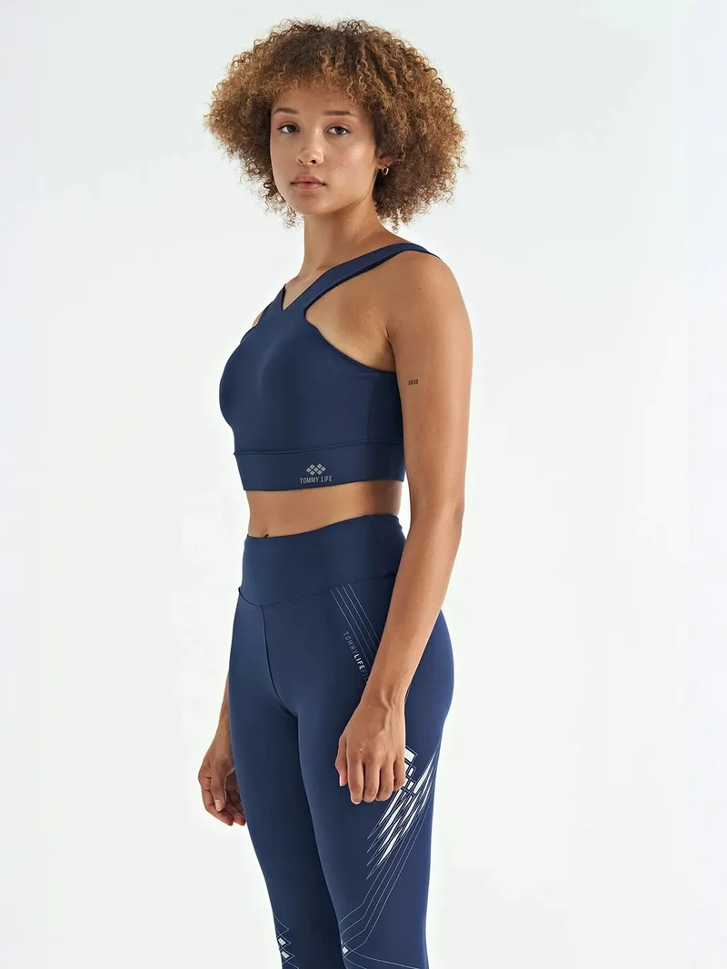 تومي لايف TOMMY Women's Cropped Sleeveless V-neck Sports Top