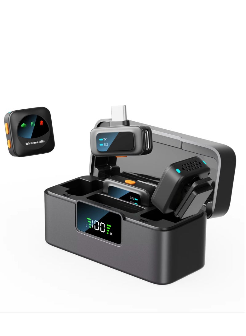 SX36 Dual Wireless Lavalier Stereo Microphone System – Hypercardioid Condenser Mic with Dual Receiver, 20Hz-20KHz Range, CE Certified, Clip-on Mic for Vlogging, YouTube, Singing, Speeches, Smartphone & PC Compatible - Image 1