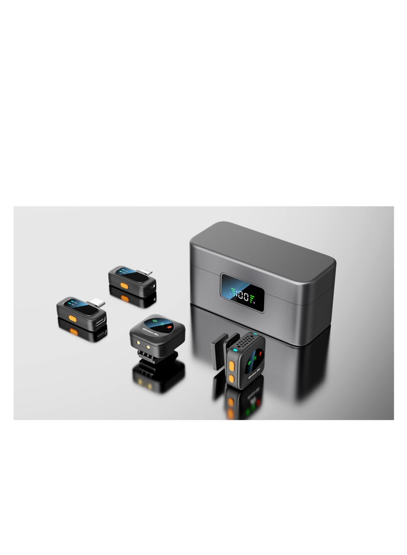 SX36 Dual Wireless Lavalier Stereo Microphone System – Hypercardioid Condenser Mic with Dual Receiver, 20Hz-20KHz Range, CE Certified, Clip-on Mic for Vlogging, YouTube, Singing, Speeches, Smartphone & PC Compatible - Image 4