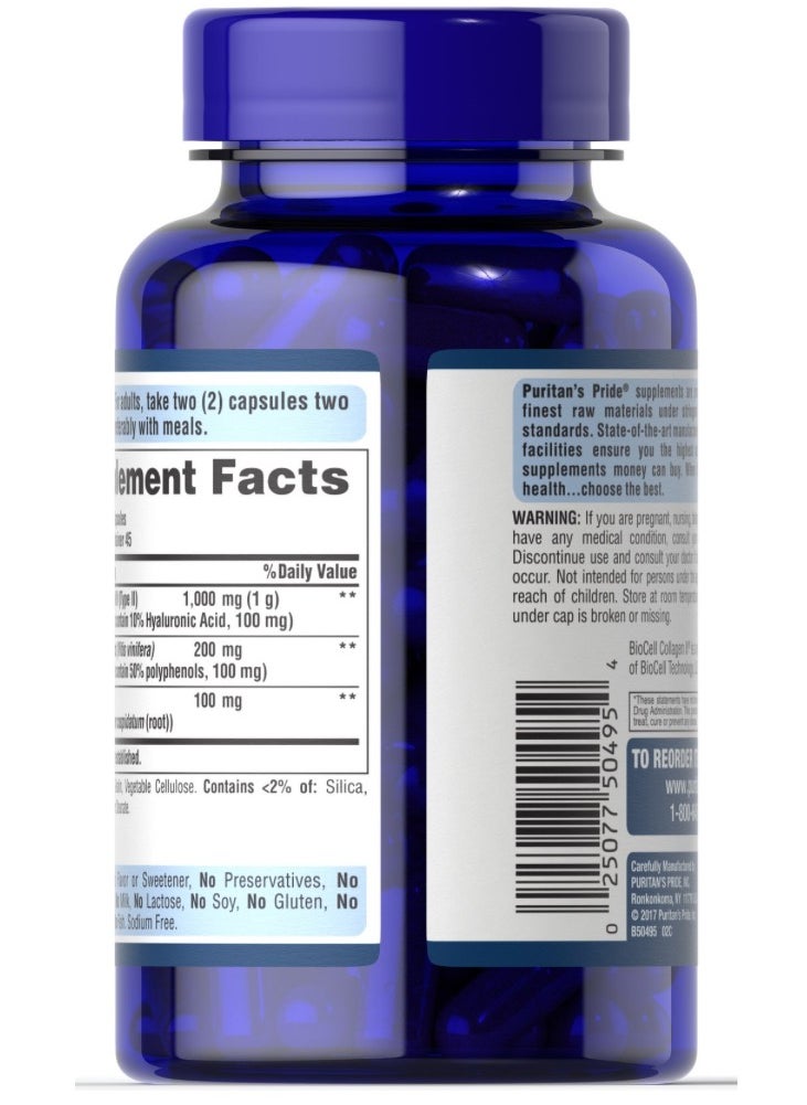 Puritan's Pride Ultra Woman™ Collagen Support 1000mg with Hyaluronic Acid 90 Capsules  - Image 2