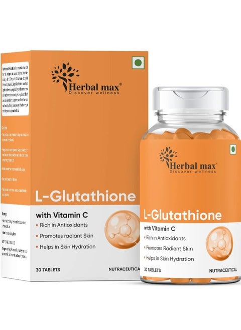 Herbal Max L-Glutathione with Vitamin C Tablets 30