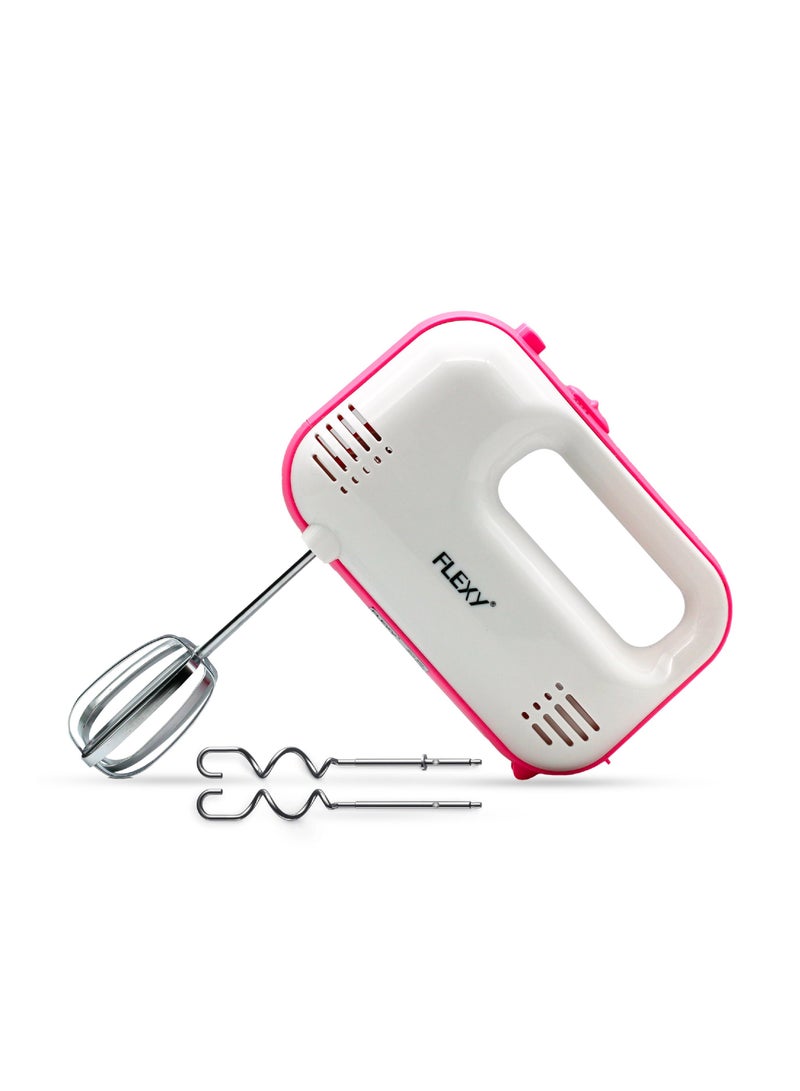 Flexy Electric 200W Hand Mixer With Pure Copper Motor Stainless Steel 2 Beaters 2 Dough Hooks And Durable Handles - Image 1