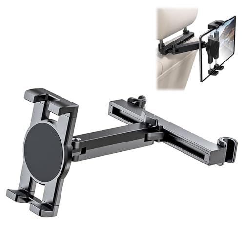 STHIRA®Tablet Holder for Car Headrest, Adjustable Extension Arm for iPad Car Mount for Back Seat, Road Trip Essentials for Kids, for 4.5-10.5" Like iPad Pro, Air, Mini, for Galaxy, Fire HD Tablet - Image 1