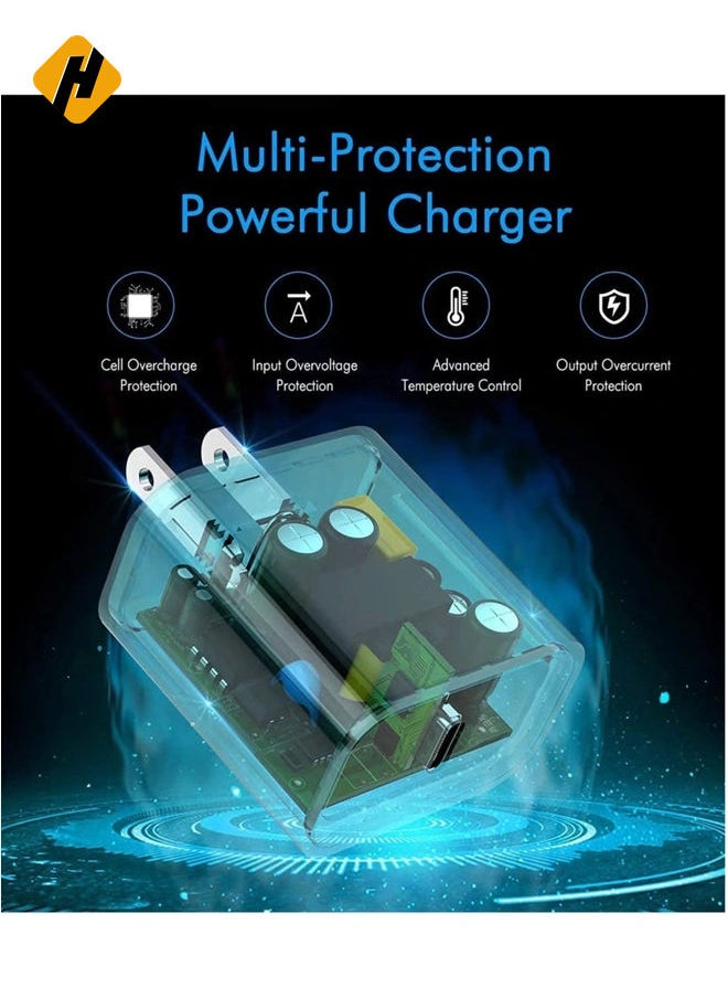 HuHa - 20W PD Charger for iPhone Original 20W PD Fast Type C Wall Charger with Charging Compatible Compatible with iPhone13/13 Mini Pro Max/12 Pro Max/12 Mini/11 Pro Max/Xs Max/XR/X/8Plus,iPad - Image 1