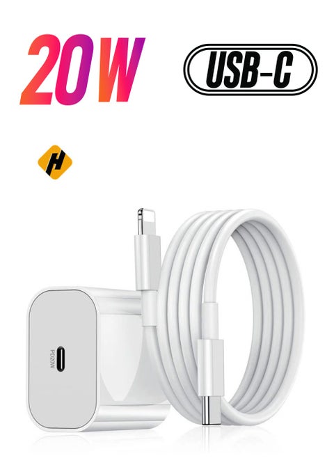 20W PD Charger for iPhone Original 20W PD Fast Type C Wall Charger with Charging Compatible Compatible with iPhone13/13 Mini Pro Max/12 Pro Max/12 Mini/11 Pro Max/Xs Max/XR/X/8Plus,iPad