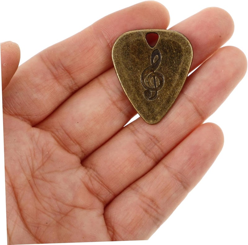 5pcs Decorative Zinc Alloy Guitar Picks for Electric Acoustic Guitar and Ukulele with Unique Design and Smooth Finish - Image 3