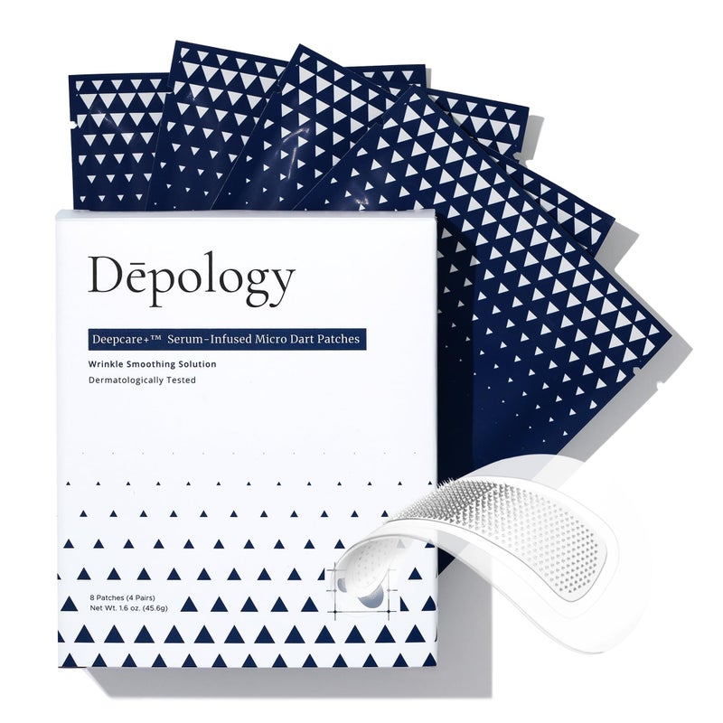 depology Deepcare+ Serum-Infused Micro Dart Patche | 4 Pairs Eye Mask | Under Eye Patches for Wrinkles | Fine Lines | Hydrating Eye Mask with Peptides | Amino Acids | and Synthesized Molecules - Image 1