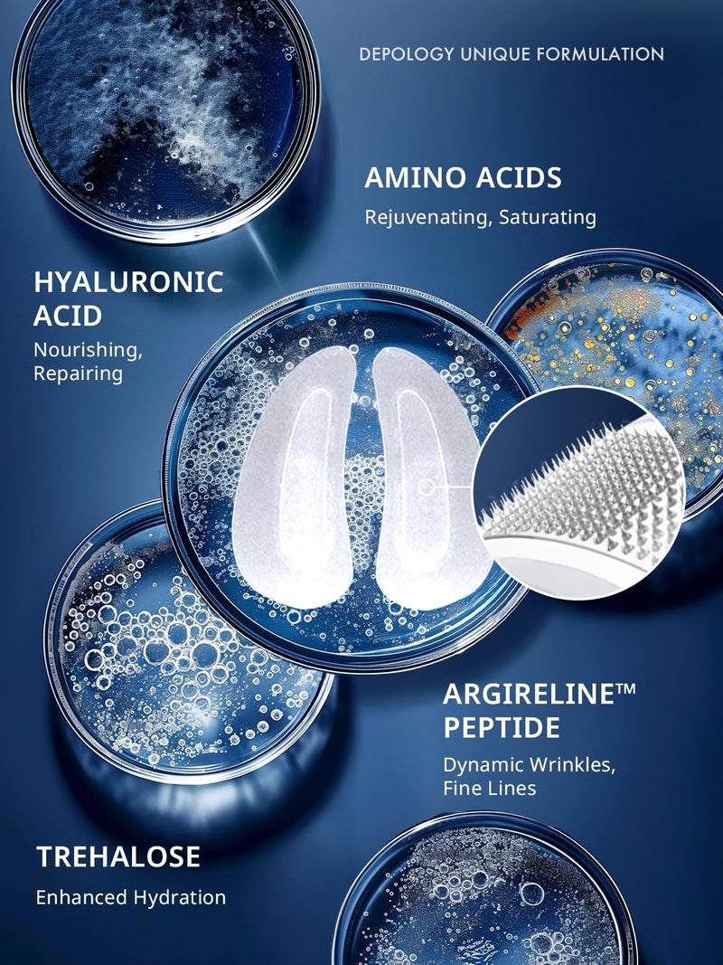 depology Deepcare+ Serum-Infused Micro Dart Patche | 4 Pairs Eye Mask | Under Eye Patches for Wrinkles | Fine Lines | Hydrating Eye Mask with Peptides | Amino Acids | and Synthesized Molecules - Image 3