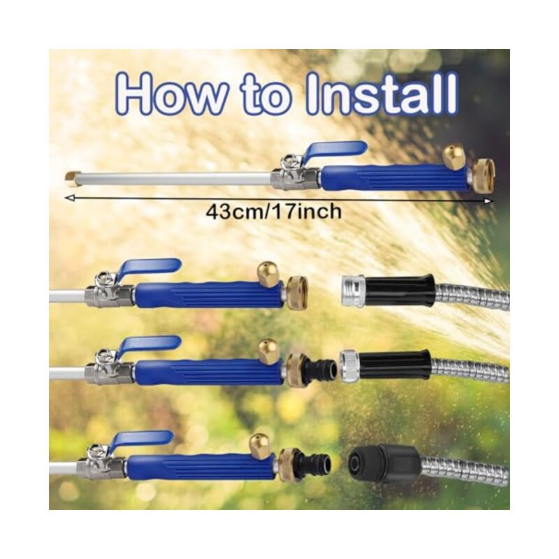 Upgraded Jet Nozzle, with Nozzles and Quick Connectors Blue - Image 2