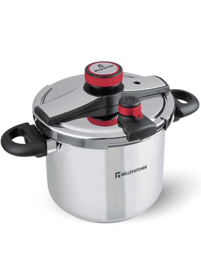 MULLER KITCHEN Pressure Cooker 10 Liter , Premium Stainless Steel, Induction Base Compatible with All Cooktops - Image 1