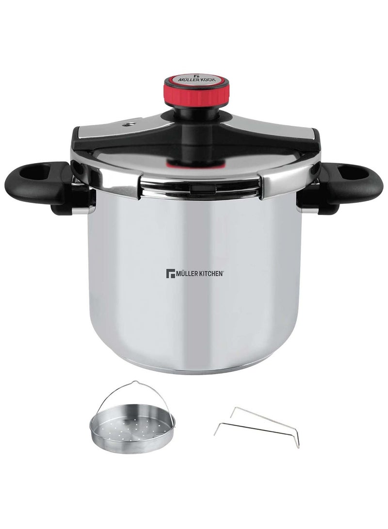 MULLER KITCHEN Pressure Cooker 10 Liter , Premium Stainless Steel, Induction Base Compatible with All Cooktops - Image 5