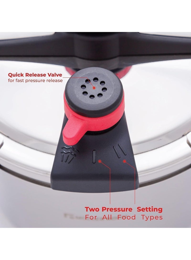 MULLER KITCHEN Pressure Cooker 10 Liter , Premium Stainless Steel, Induction Base Compatible with All Cooktops - Image 3