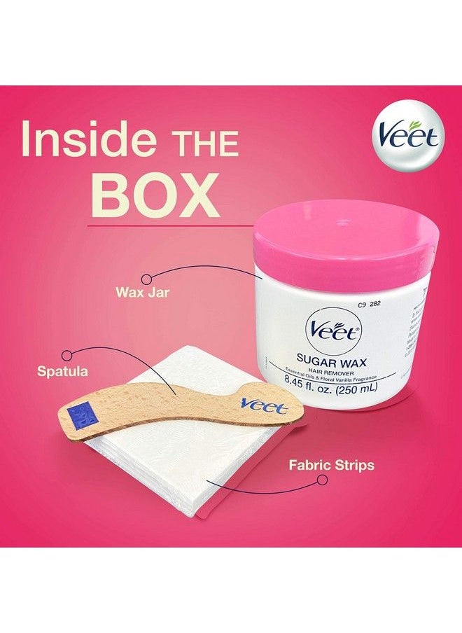 Sugar Wax Hair Remover Perfect For First Time Waxers Contains 12 Fabric Strips & 1 Spatula With A Temperature Indicator