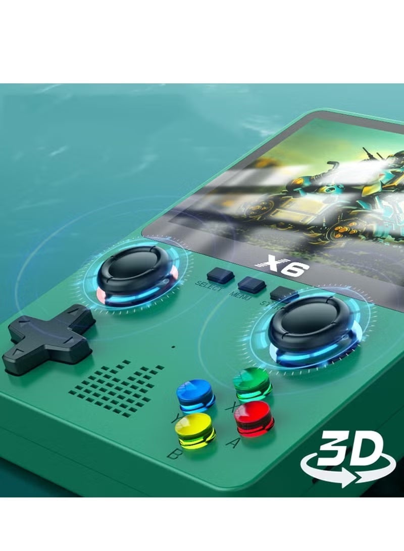 جهاز ألعاب محمول X6 بتصميم كلاسيكي، مزود بشاشة LCD مقاس 3.5 بوصة، وأكثر من 10000 لعبة مدمجة. - Image 2