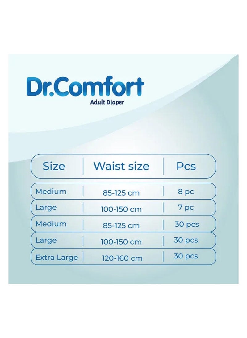 Dr. Comfort - Large Adult Diaper 100-150Cm 7 Pcs - Image 1