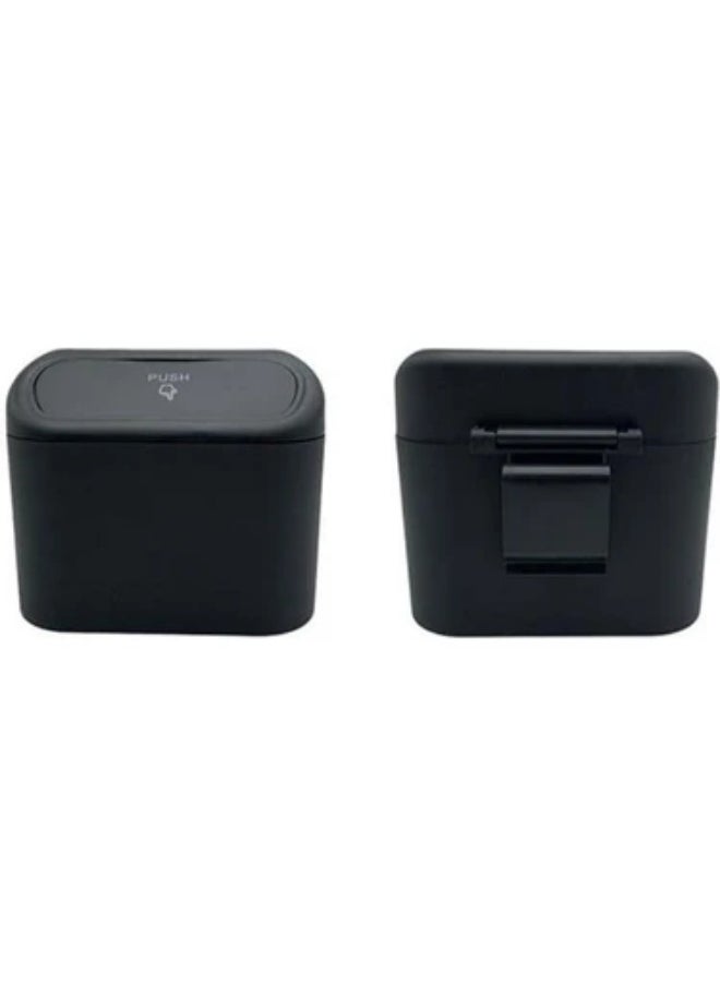 Generic - 2Pcs Car Trash Can - Small Leakproof Trash Can - Car Front and Back Seat Organizer - Overhead Storage for Sleeping and Home - Waterproof Storage Box with Portable Lid Hanging for Office - In-Car Hanging Bin for Squeeze to Open Grip - Image 1