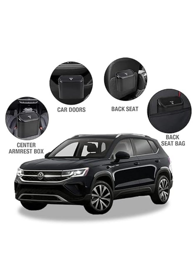 Generic - 2Pcs Car Trash Can - Small Leakproof Trash Can - Car Front and Back Seat Organizer - Overhead Storage for Sleeping and Home - Waterproof Storage Box with Portable Lid Hanging for Office - In-Car Hanging Bin for Squeeze to Open Grip - Image 1