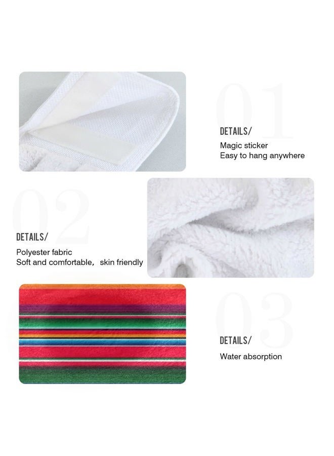 Boccsty Mexican Serape Hanging Kitchen Towels 2 Pieces Blanket Stripes Rainbow Dish Tie Towels Hand Towel Tea Bar Towels for Bathroom Farmhouse Housewarming Tabletop Home - Image 5