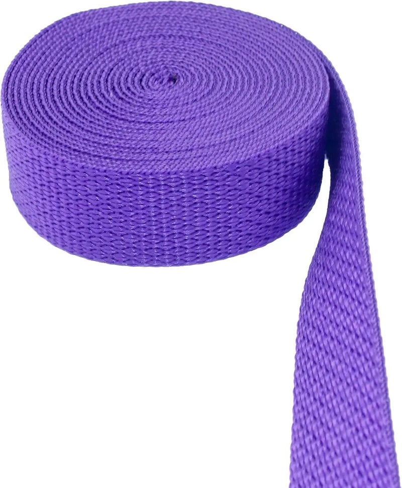 Aklima Bag Strap 1 Inch,1 Roll-12 Meter Bags Striped Woven Niwar Patta Tape Premium Nylon Webbing Strap Roll for Bag Making,Chair Repairs,Handicrafts & DIY Projects Heavy Duty Quality (Purple) - Image 2