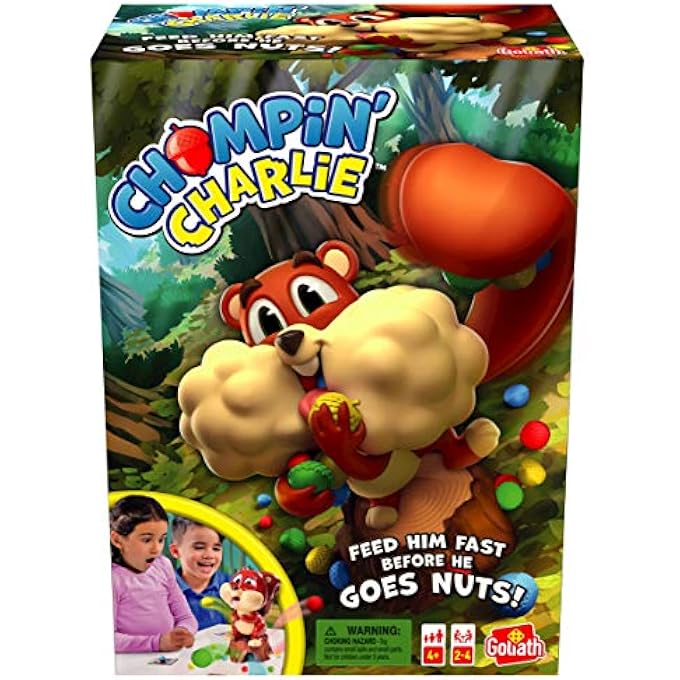 Goliath Chompin' Charlie Game - Feed The Squirrel Acorns and Race to Collect Them When They Scatter by - Image 1