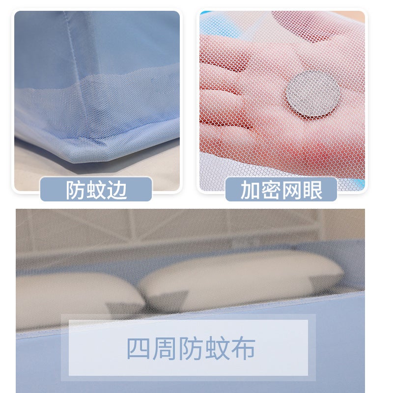 Installation-Free Foldable Mosquito Net For Home Use 2026 New Model Foldable Thickened Encrypted Trendy Bottomless High-Low Bed - Image 4